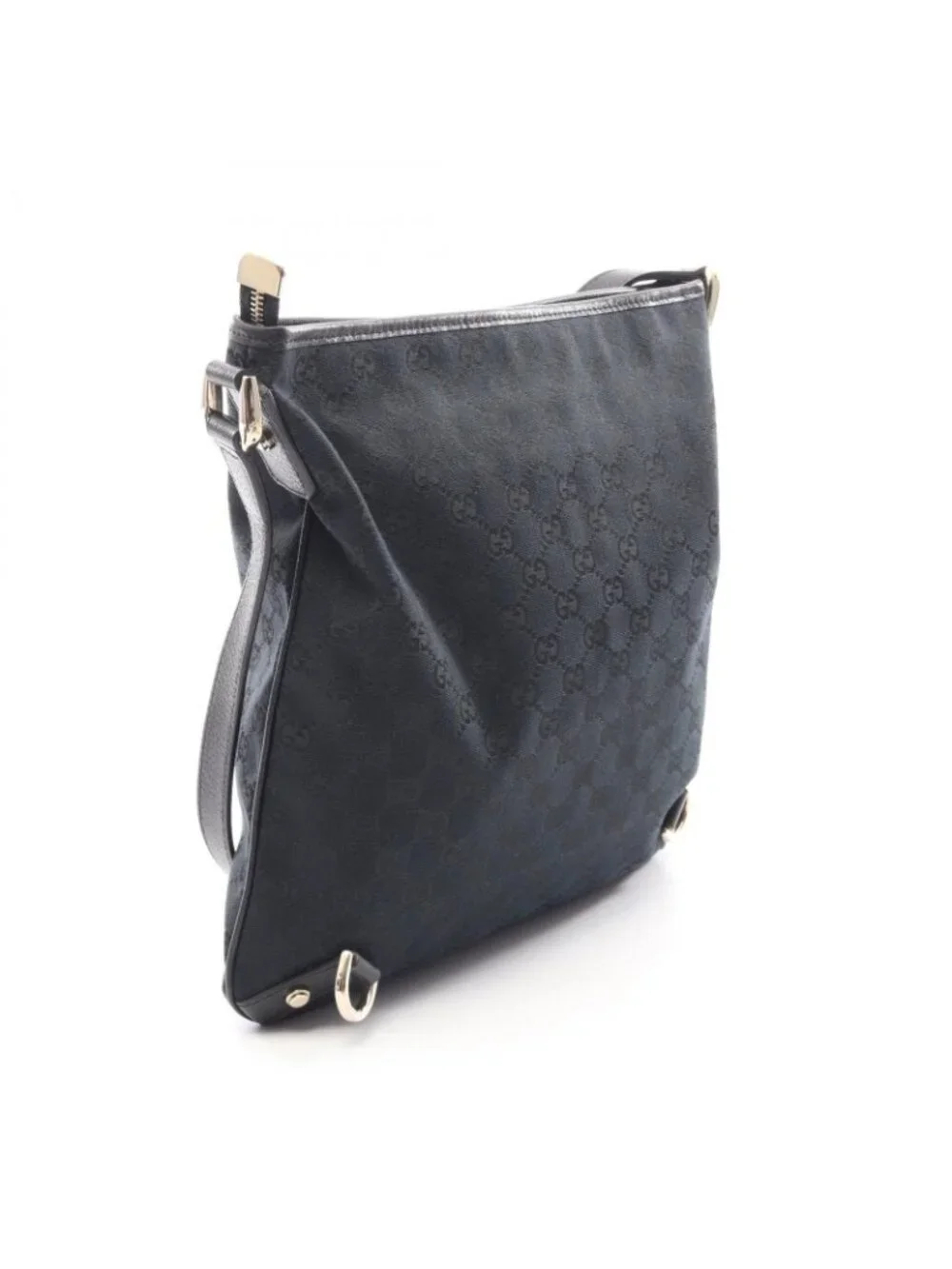 Gucci Shoulder Bag Abbey GG Canvas Black